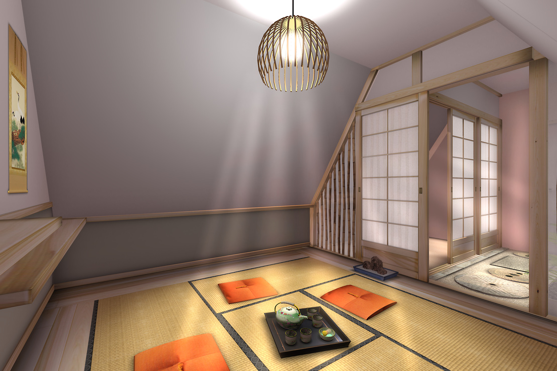 Japanese interior design tea room chashitsu