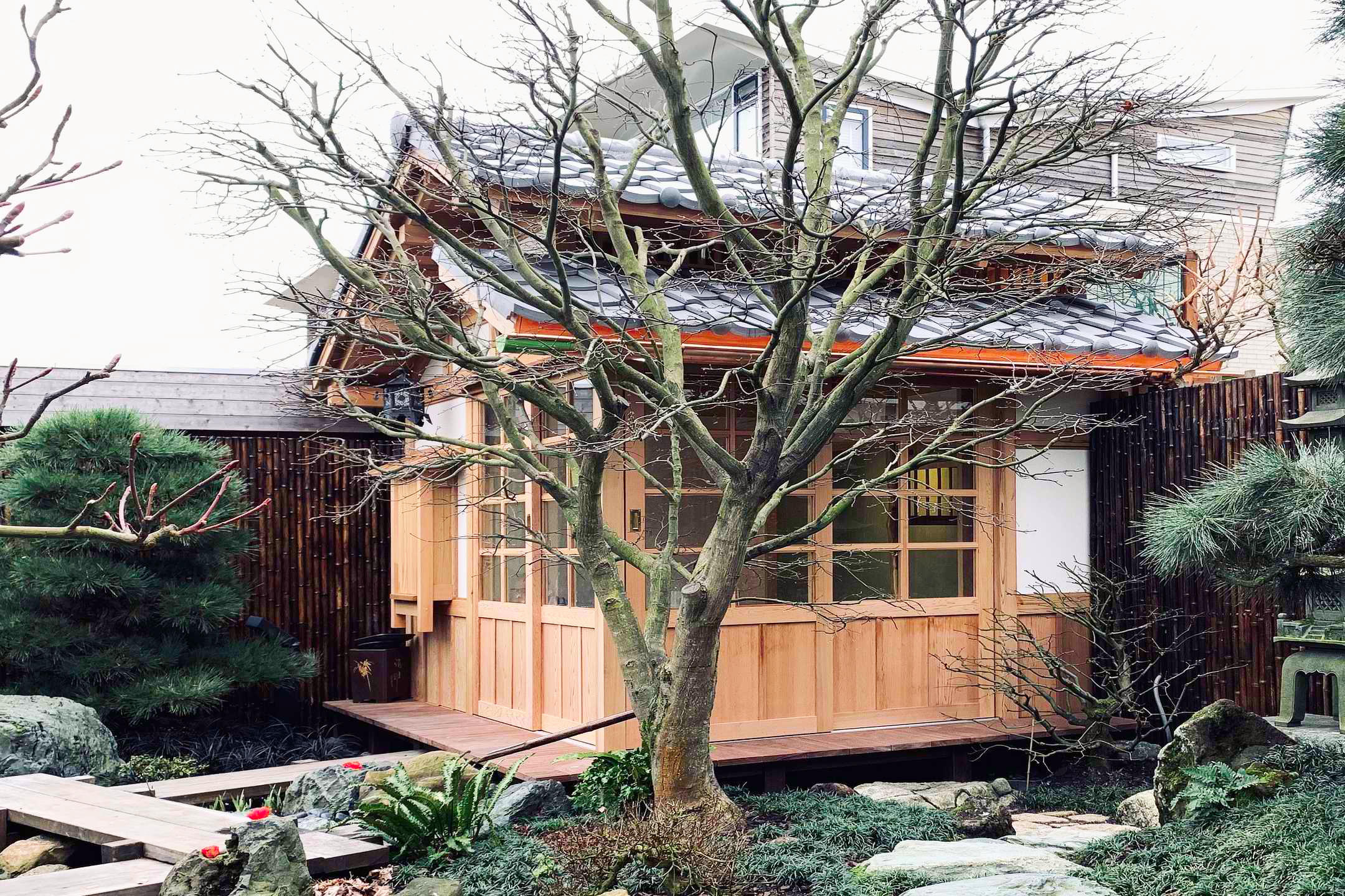 Japanese Prefab Chashitsu tea House Side View
